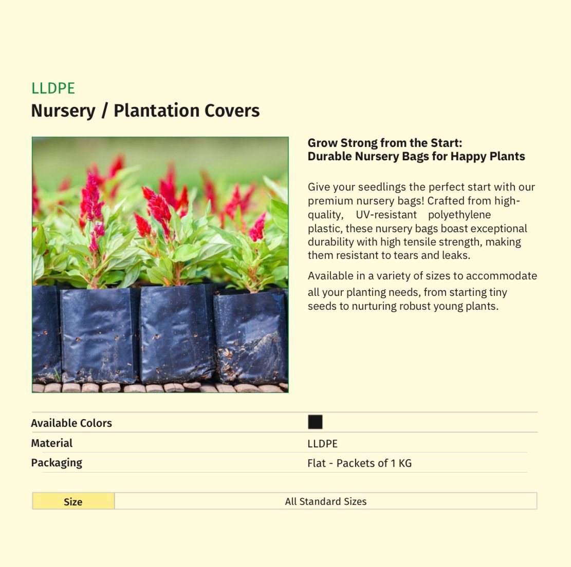 Nursery/ grow plant bags