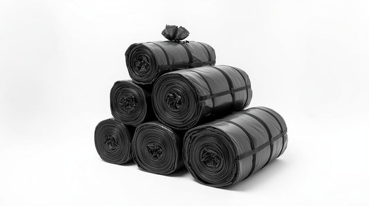 Garbage bags with tie tapes